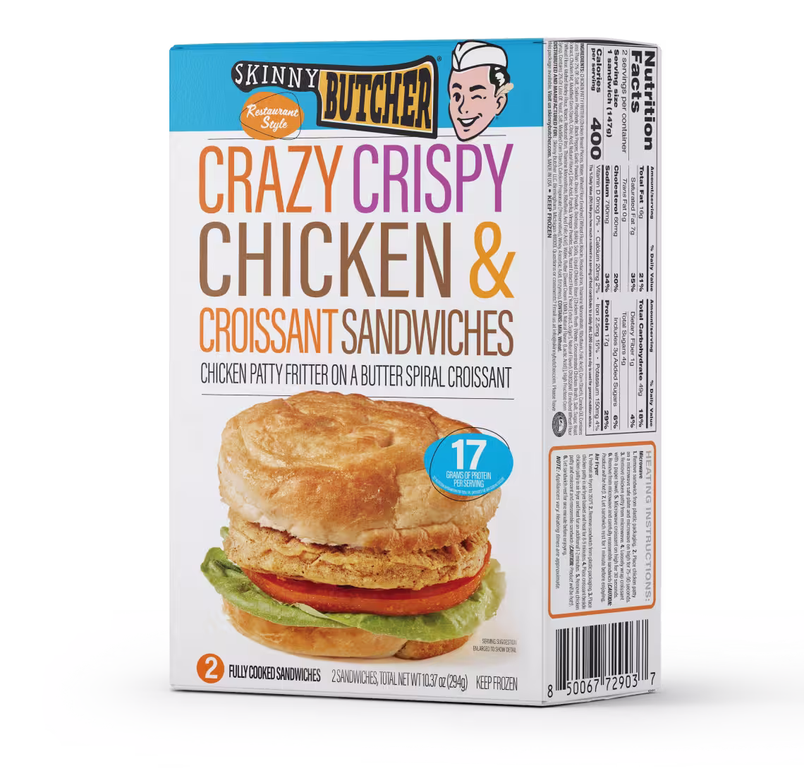 Skinny Butcher Crazy Crispy® Chicken & Croissant Sandwich Vertical